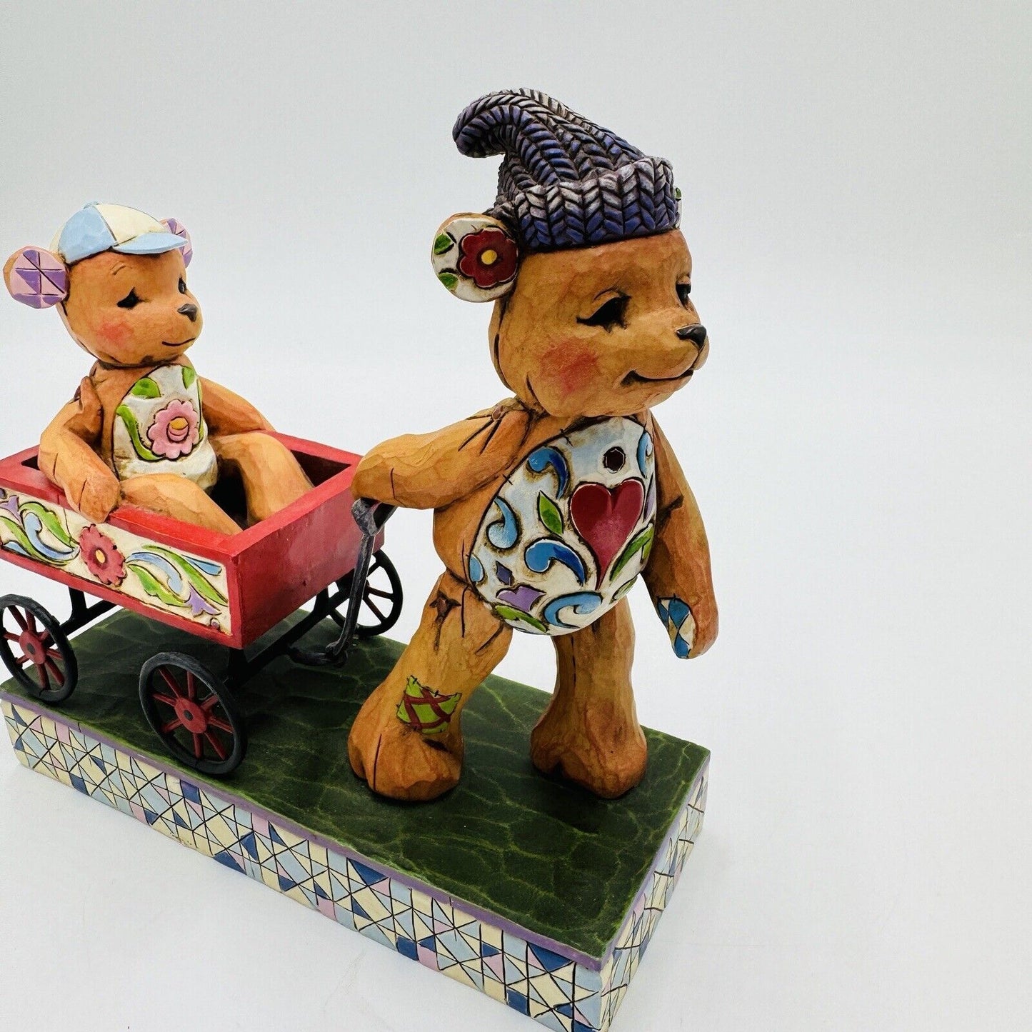 Jim Shore Heartwood Creek Bears Figurine Pull Me Now And I'll Pull U Later 2007