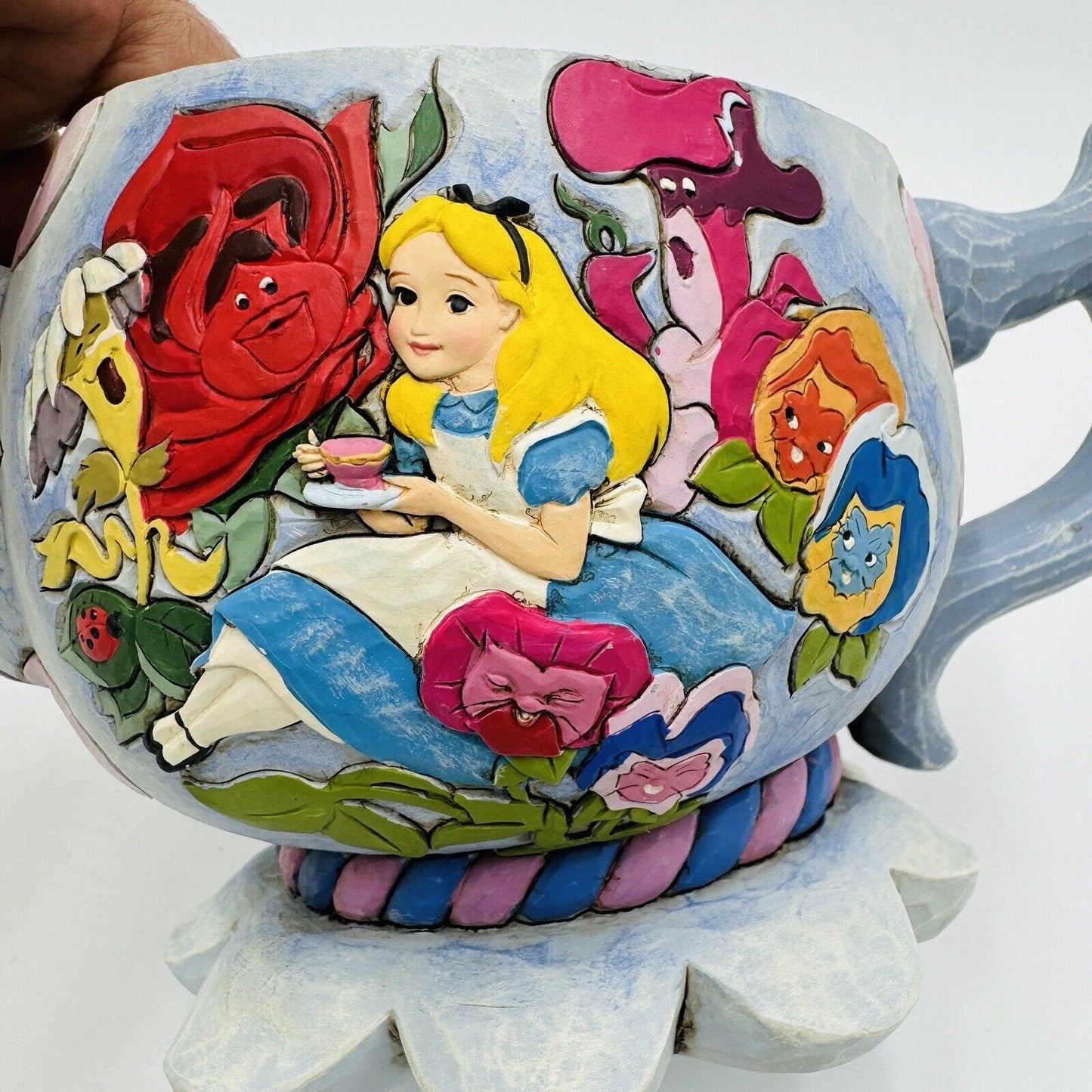 Walt Disney Showcase Collection Alice In Wonderland Planter Jim Shore Figurine