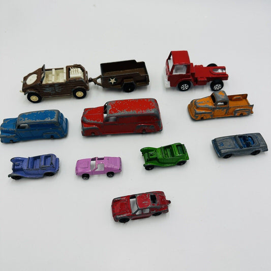 Vintage Tootsie Toys Diecast Metal Car Toys 1970’ Lot Chicago USA Mini & Medium