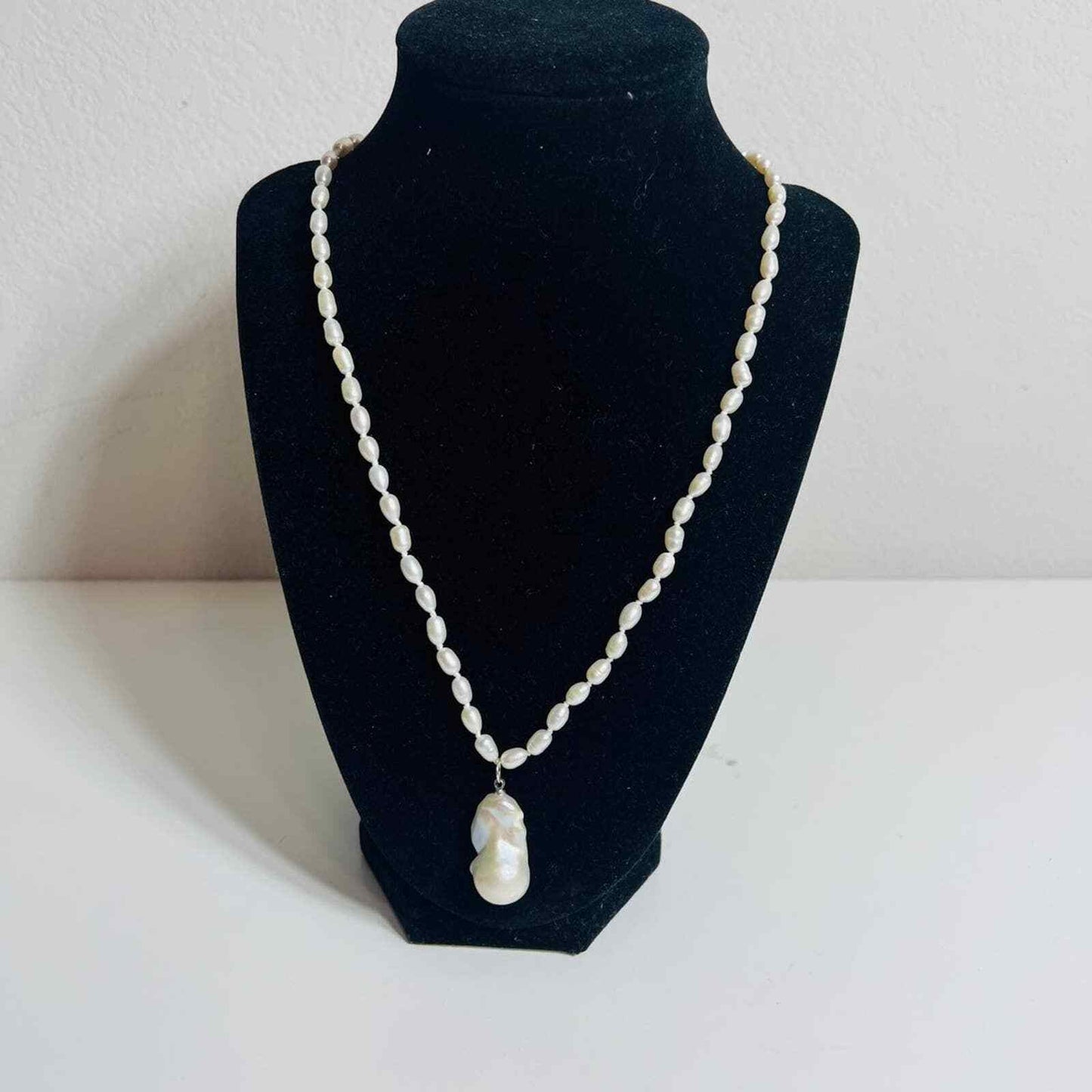 Baroque Pearl Pendant Freshwater Pearl Necklace Natural M&M 24" long Jewelry