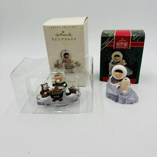 Hallmark Frosty & Friends 2006 & 1990 Christmas Ornaments