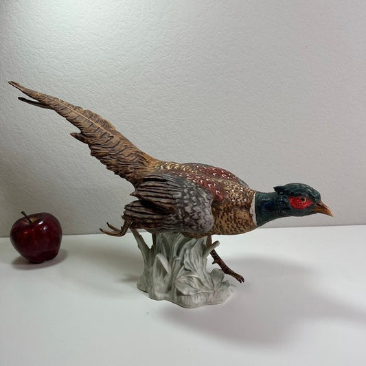 Goebel Pheasant Bird Running Sculpture Figurine 18 1/2" Long W. Germany Flaws