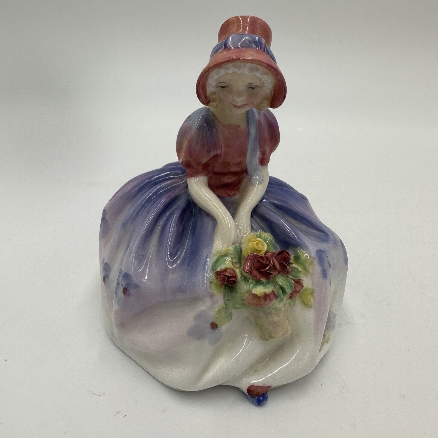 Royal Doulton Monica HN-1467 Porcelain Figurine  Handpainted Antique Flowers