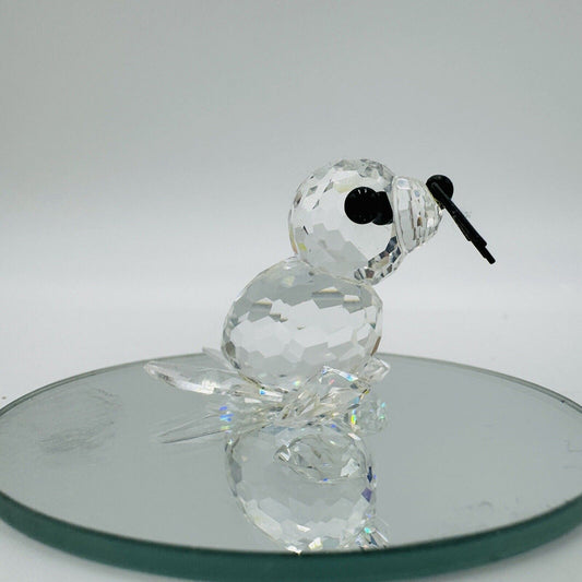 Swarovski Crystal Mini Baby Seal Figurine 1 1/4" w/ Black Whiskers