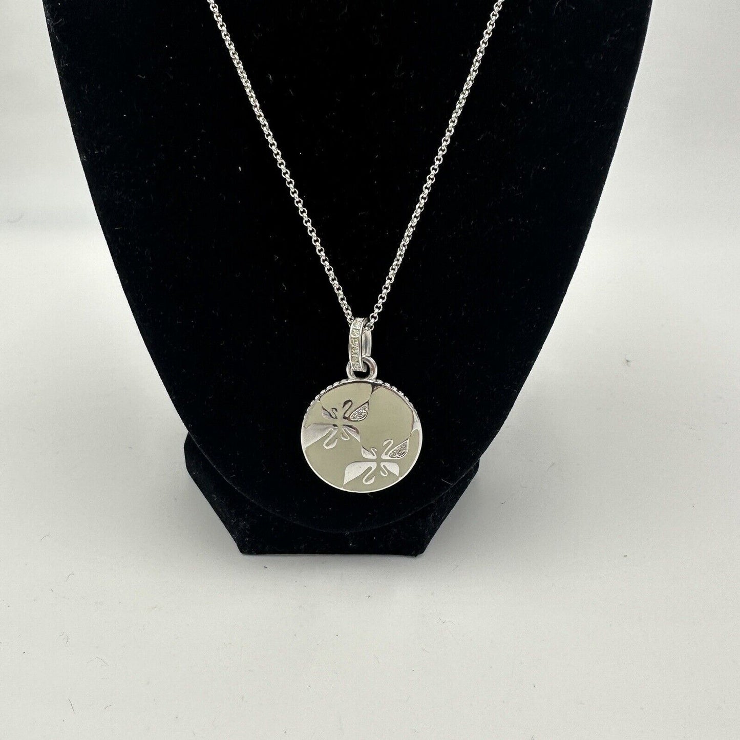 Swarovski Signature Swan Pendant Necklace Reversible 18" Women Jewelry
