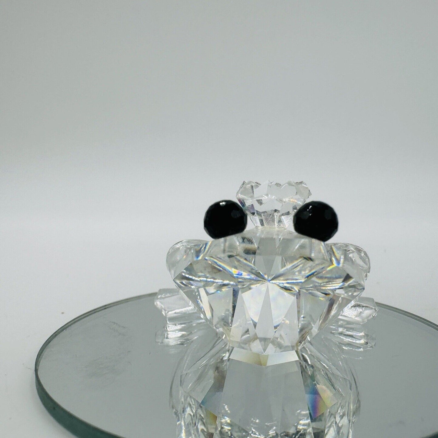 Swarovski Crystal Frog Toad Prince Crown Figurine Austria Retired