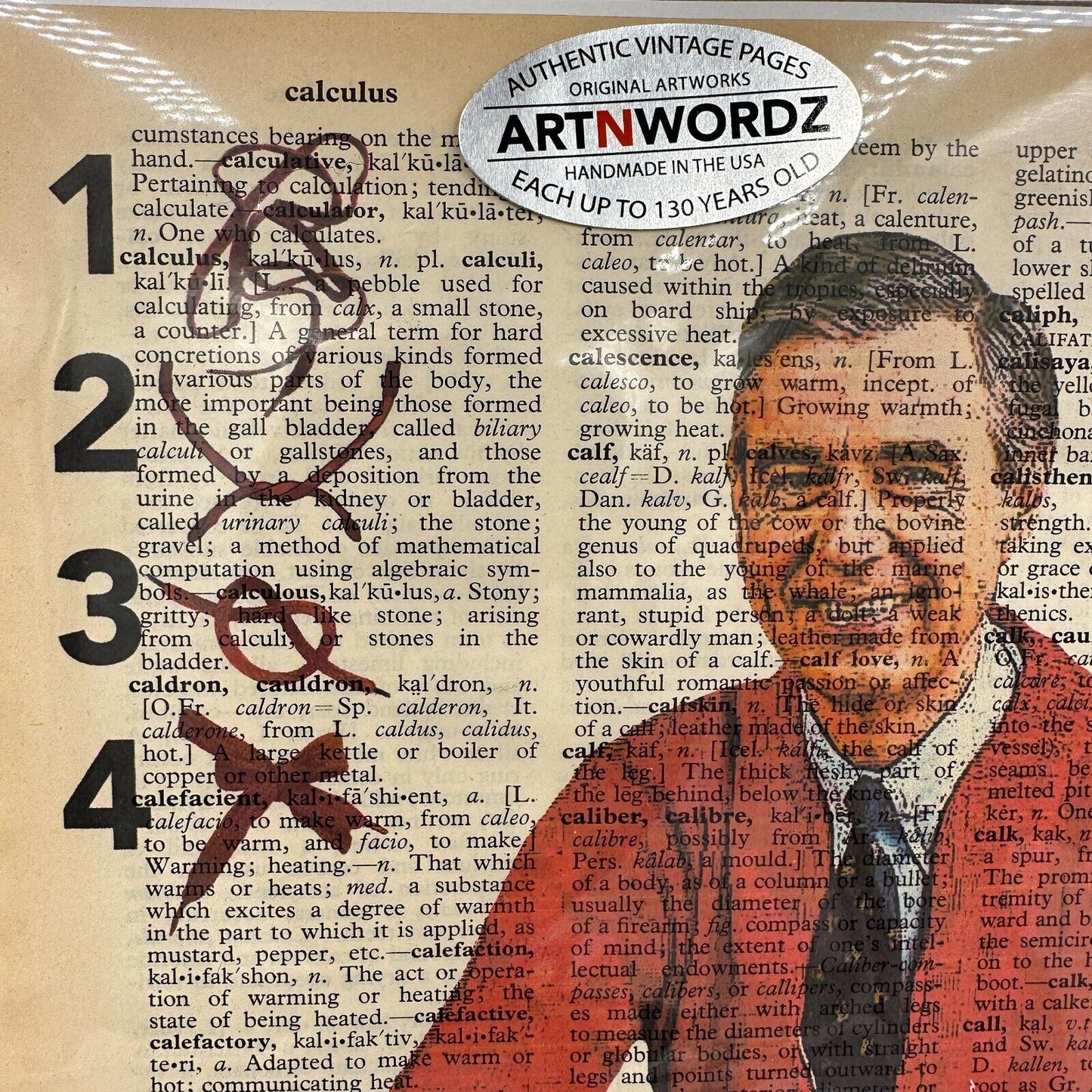 Artnwordz Mr. Rodgers Original Dictionary Art Be My Neighbor Vintage Pages Call