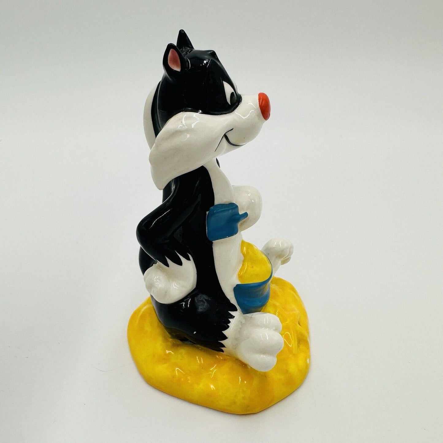 Vintage Warner Bros 1977 Sylvester At The Beach Figurine Porcelain Ceramic Japan