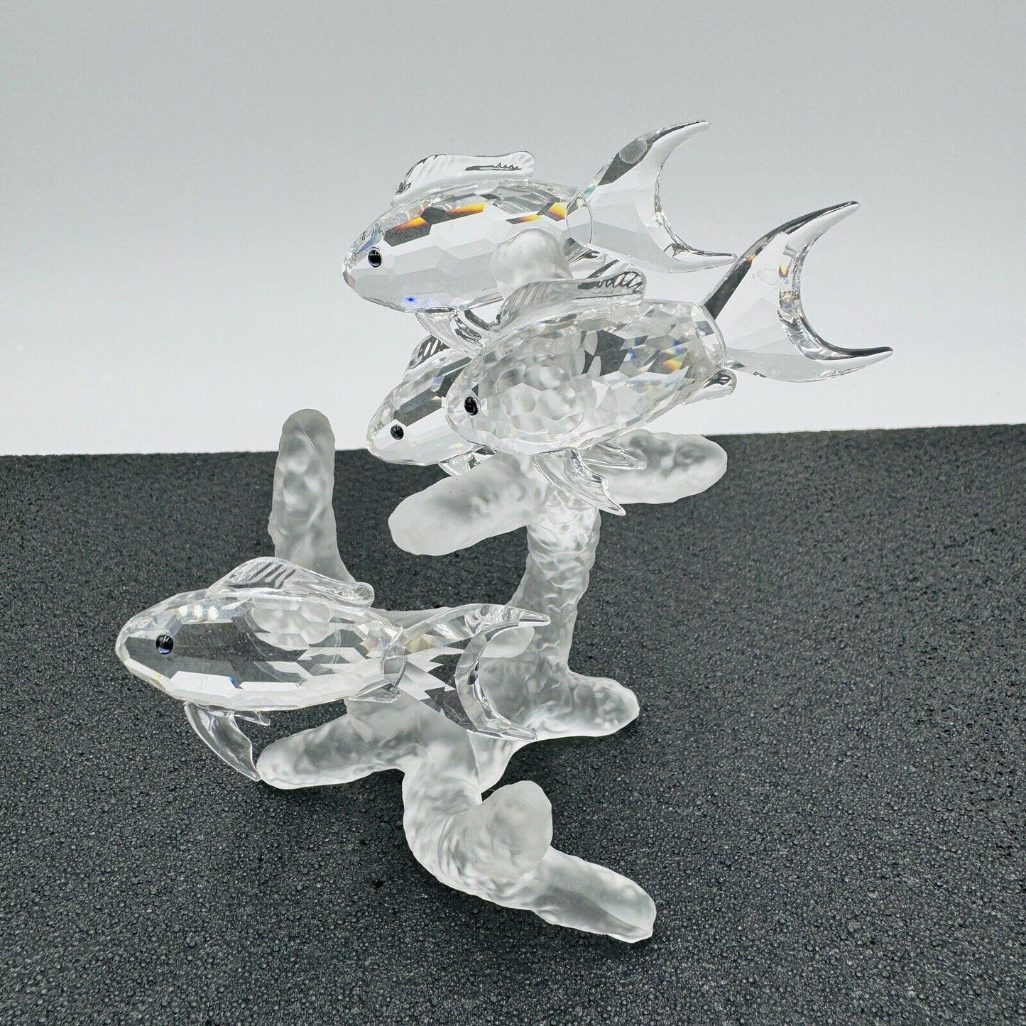 Swarovski Crystal Figurine School of Fish w/ Coral Nautical 4in Retired