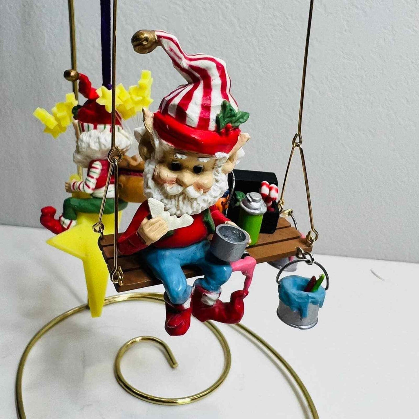 Wee Tree Trimmers The North Pole Village Ornaments set of 2 Christmas Enesco