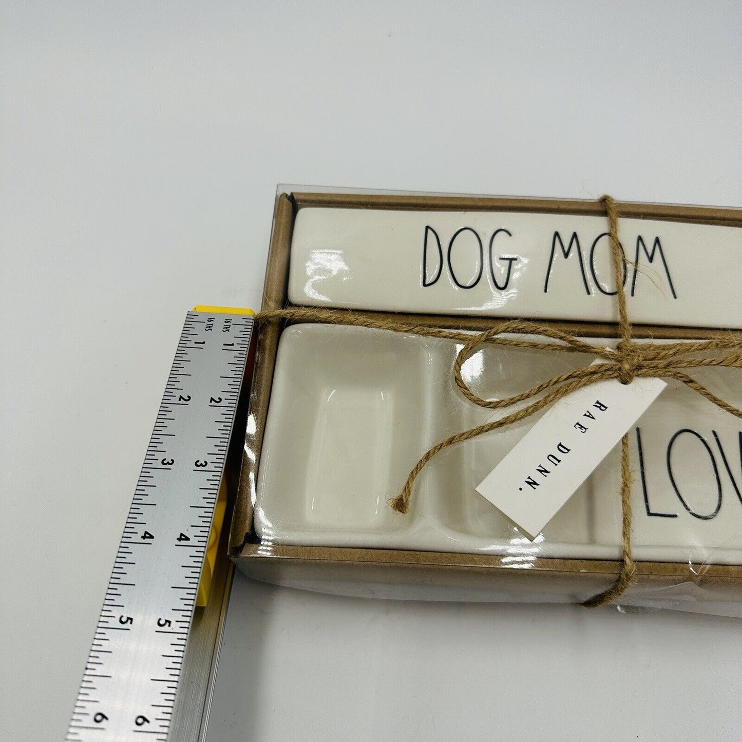 Rae Dunn by Magneta Dog Mom Desk Plaque & Desk Tray Gift Set Brand New