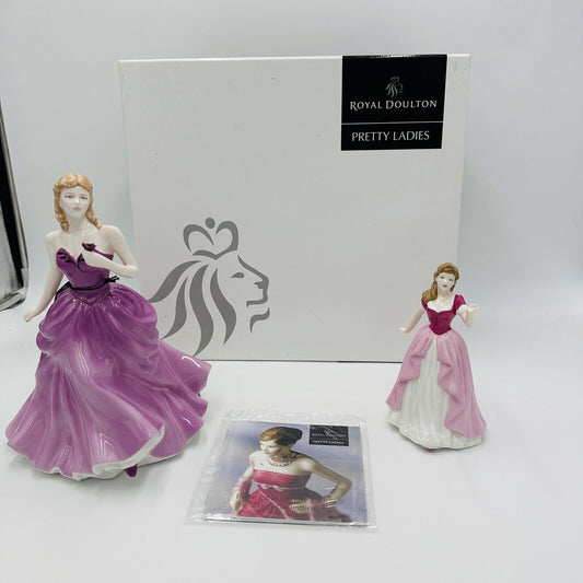 Royal Doulton Figurines Pretty Ladies Victoria Vicky Porcelain England Boxed Set