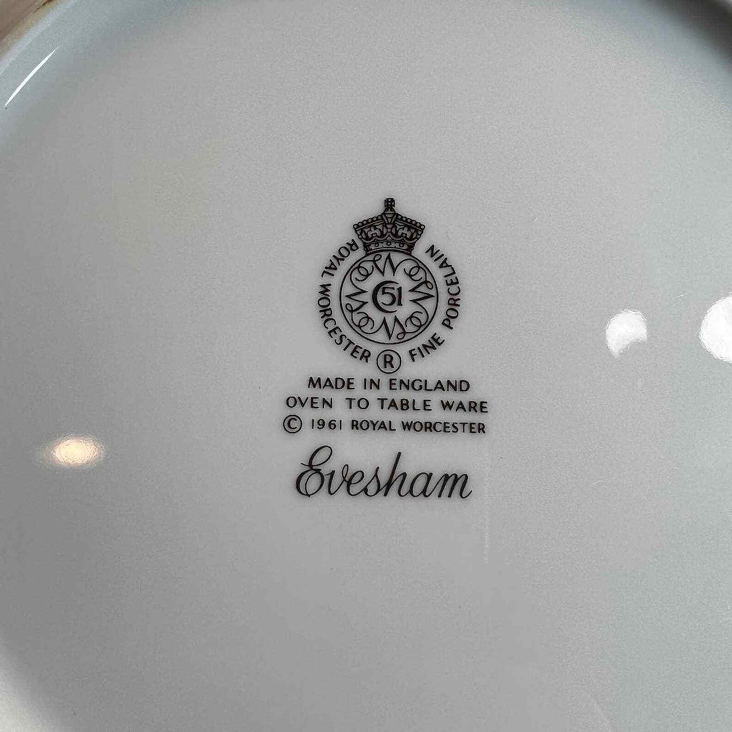 Royal Worcester Bowl Plates Candle Holder Evesham Round Serveware Lot