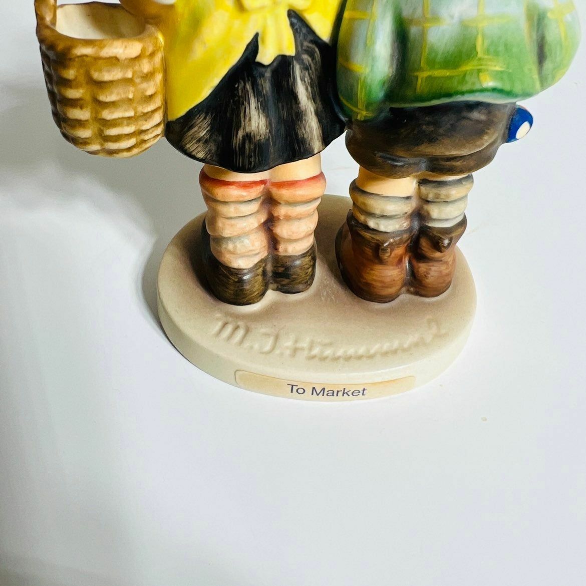 Goebel Hummel To Market Boy And Girl Walking With Basket And Flower Figurine Tm3