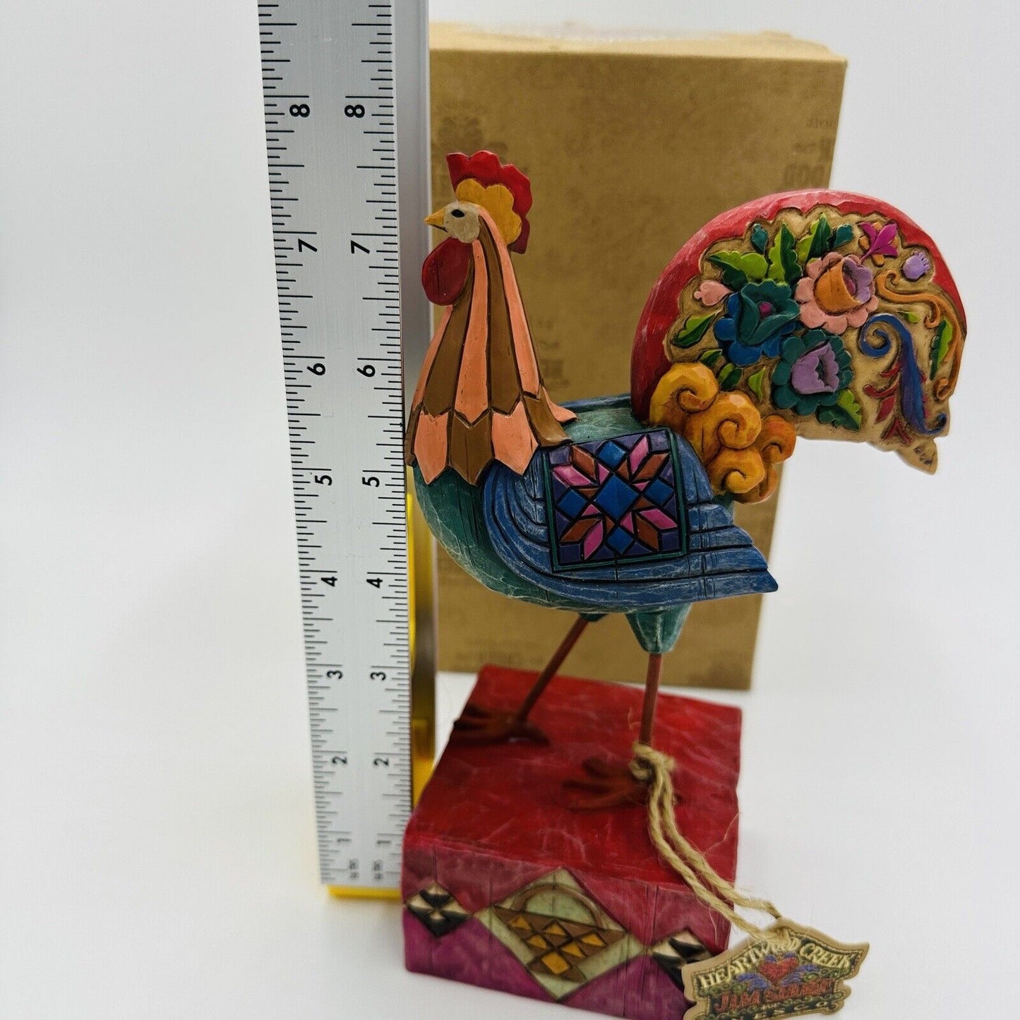 Jim Shore Heartwood Creek The Spirit Of Country Rooster Figurine Multicolor