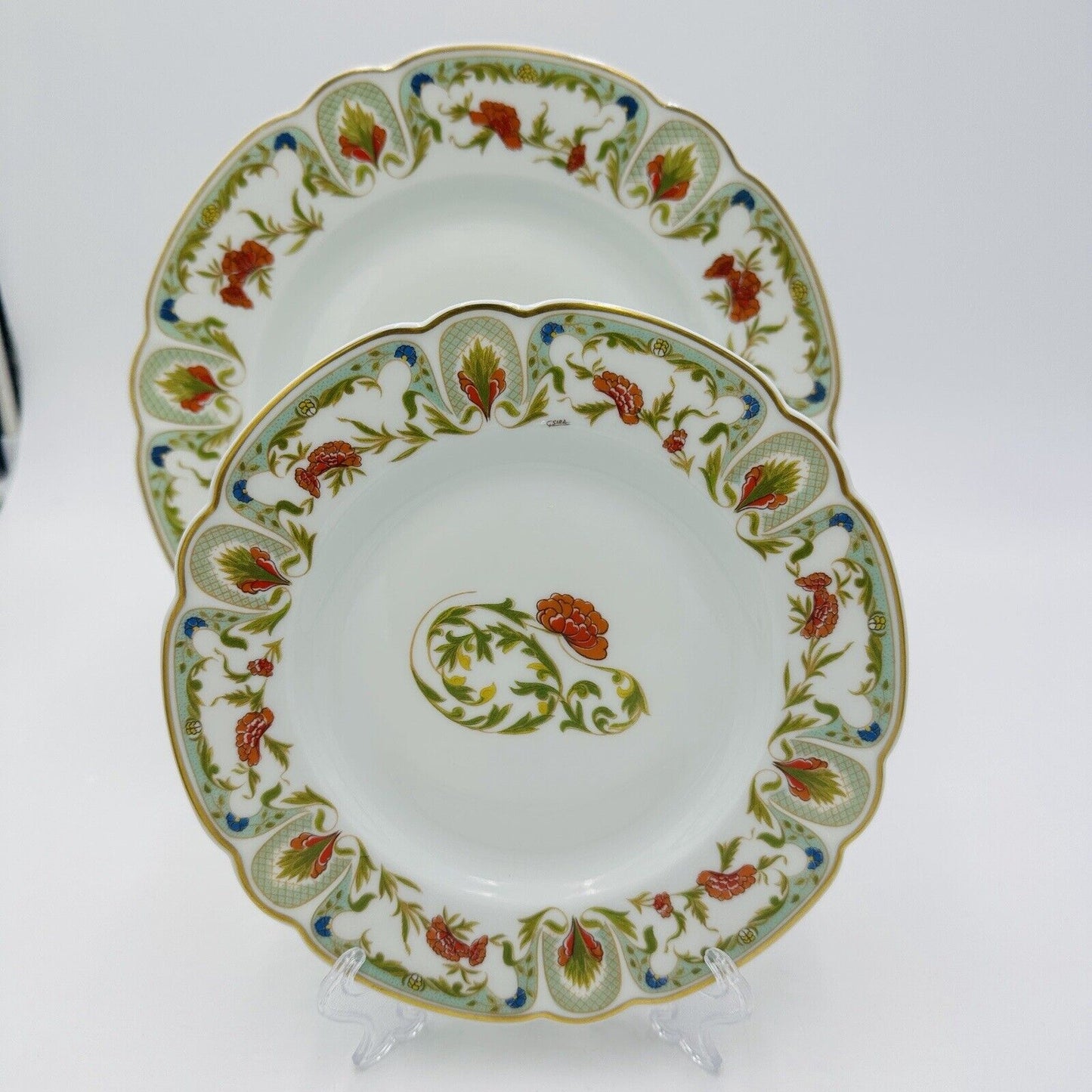 Vintage Charles Haviland Limoges France Porcelain Dinner and Salad Plates Set