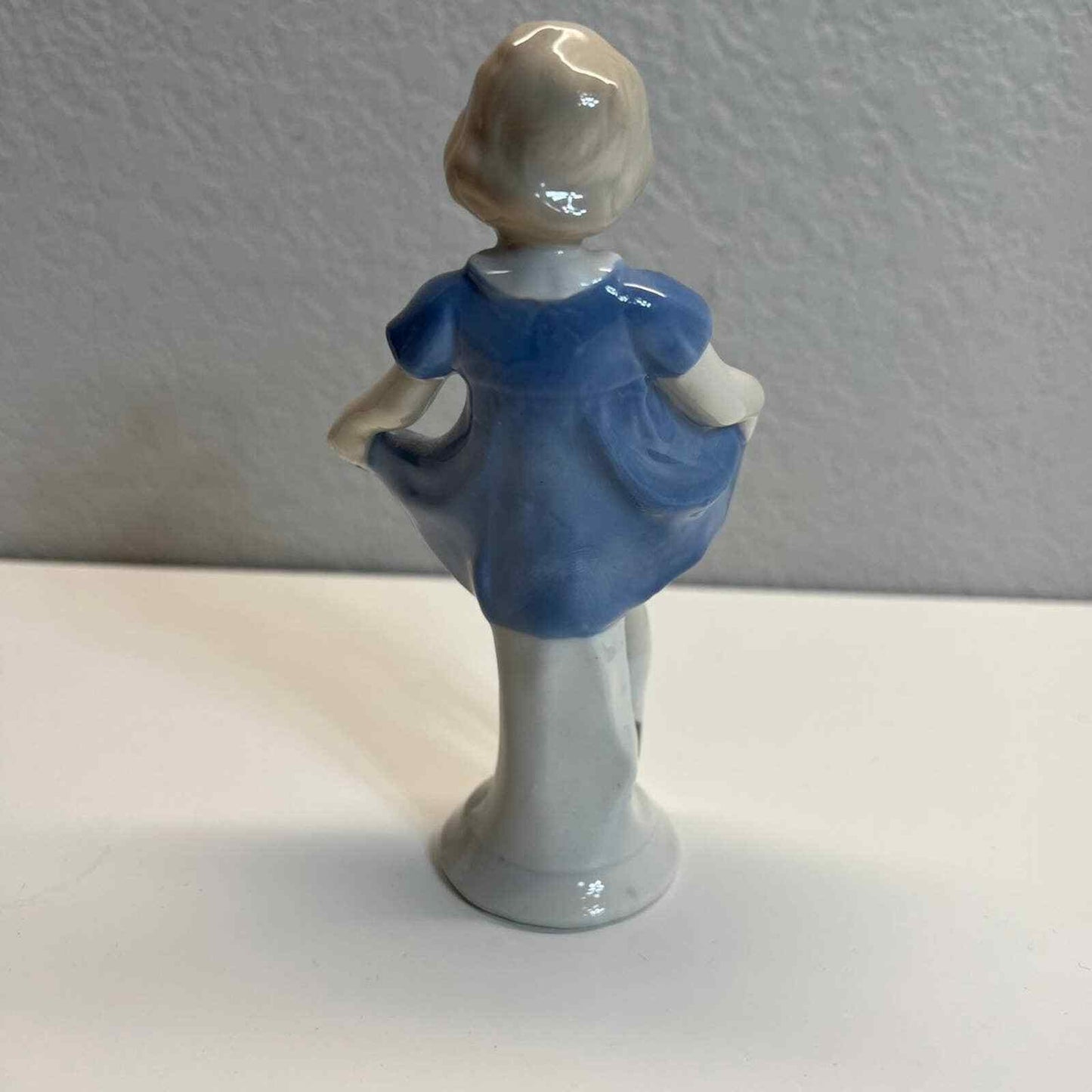Grafenthal Carl Scheidig Figurine Girl in Blue Dress Porcelain Vintage Home