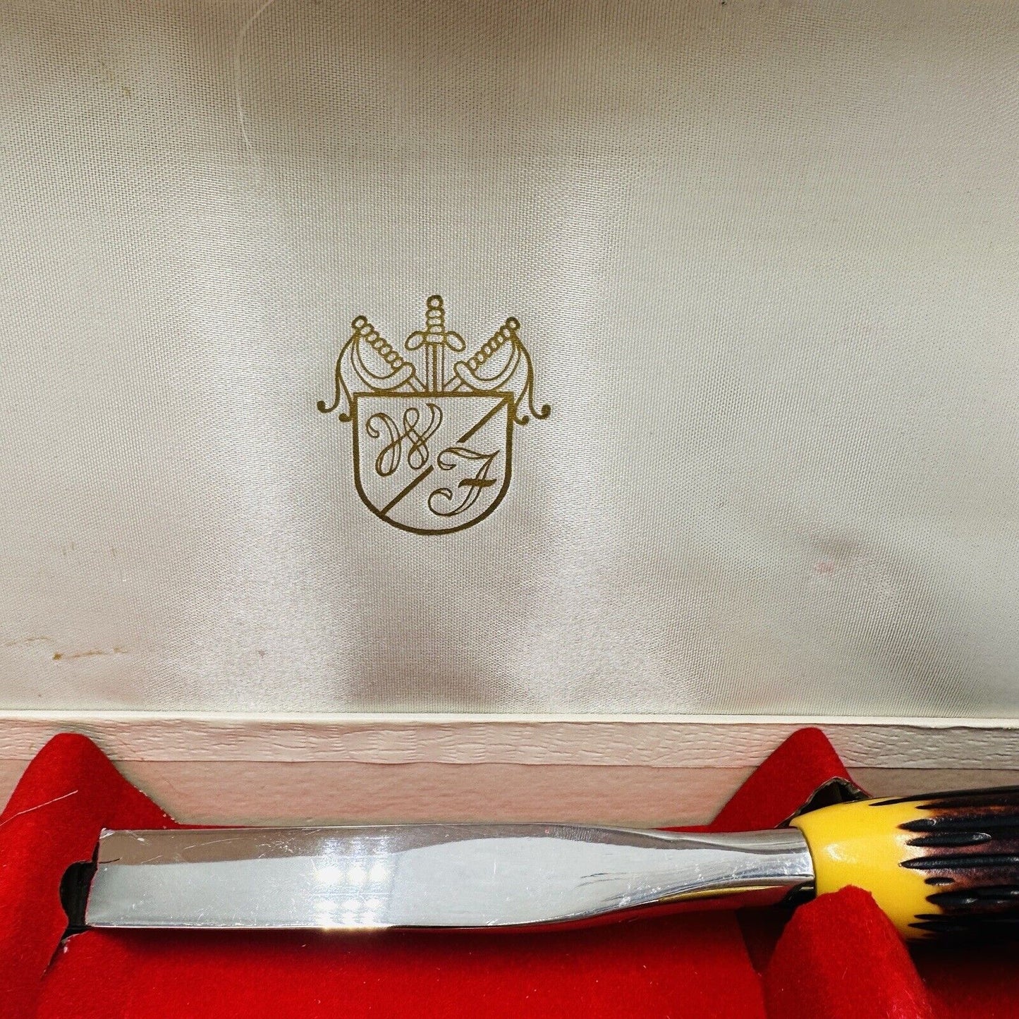 Washington Forge Cutlery Bakelite Staghorn  Vintage Carving Set stainless steel