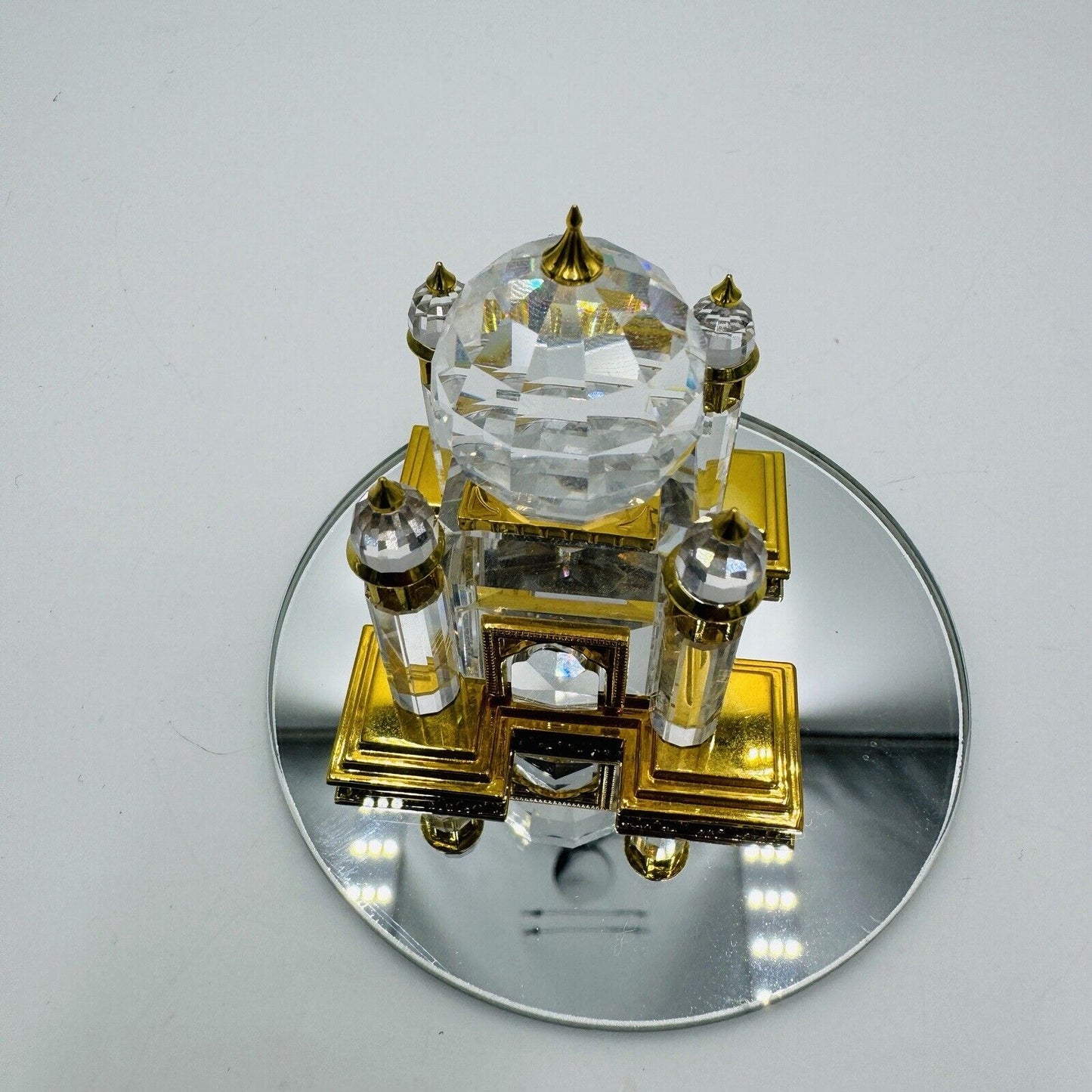 Swarovski Austrian Crystal Figurine Taj Mahal Gold Plated