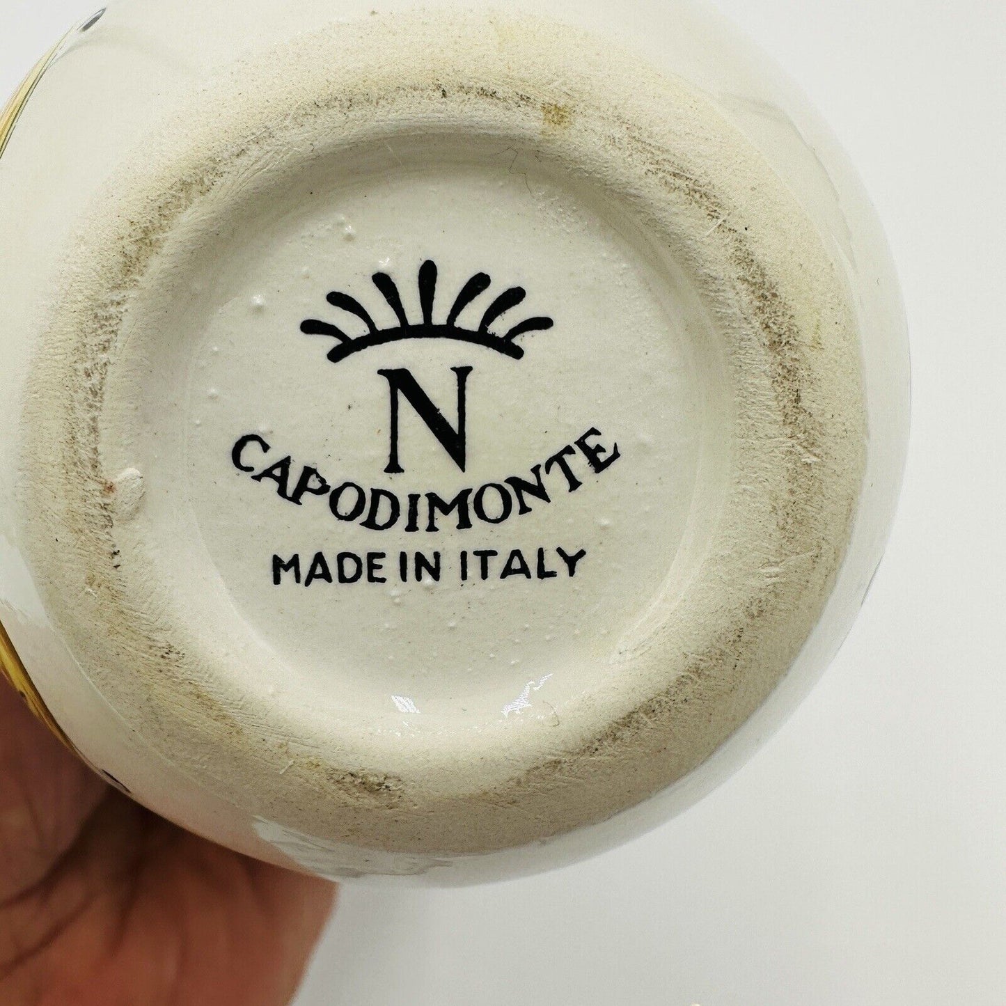 Capodimonte Pitcher Made in Italy Pottery Raffaellesco Style Serveware