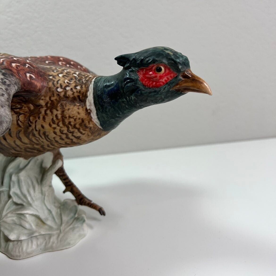 Goebel Pheasant Bird Running Sculpture Figurine 18 1/2" Long W. Germany Flaws
