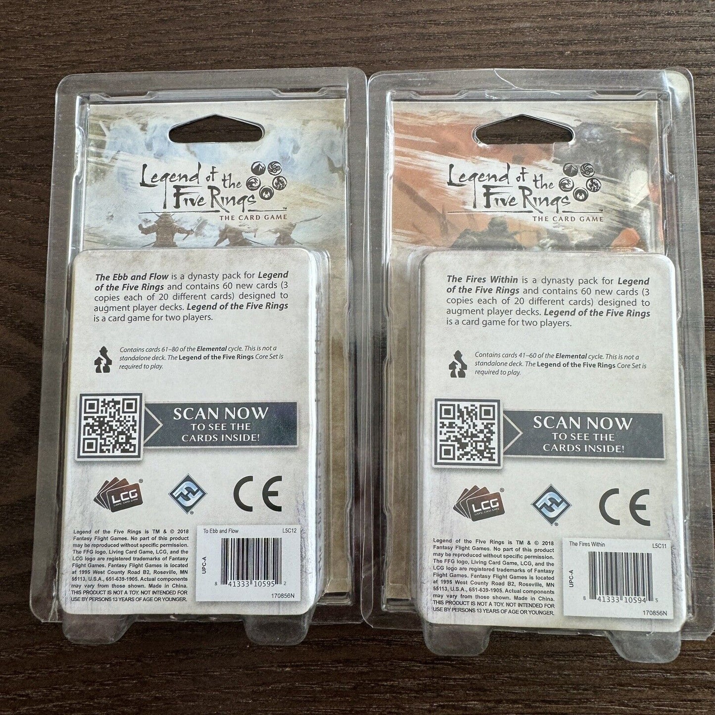 Legend of the Five Rings The Ebb and Flow & The Fires Within Dynasty Pack Sealed
