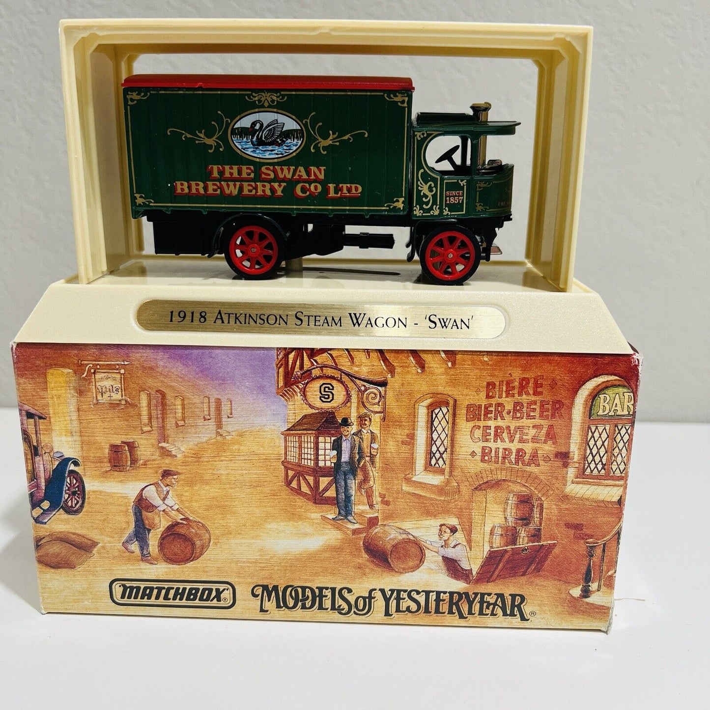 Matchbox Car Die-cast Toys Swan 1918 Atkinson Steam Wagon Models Of Yesterday