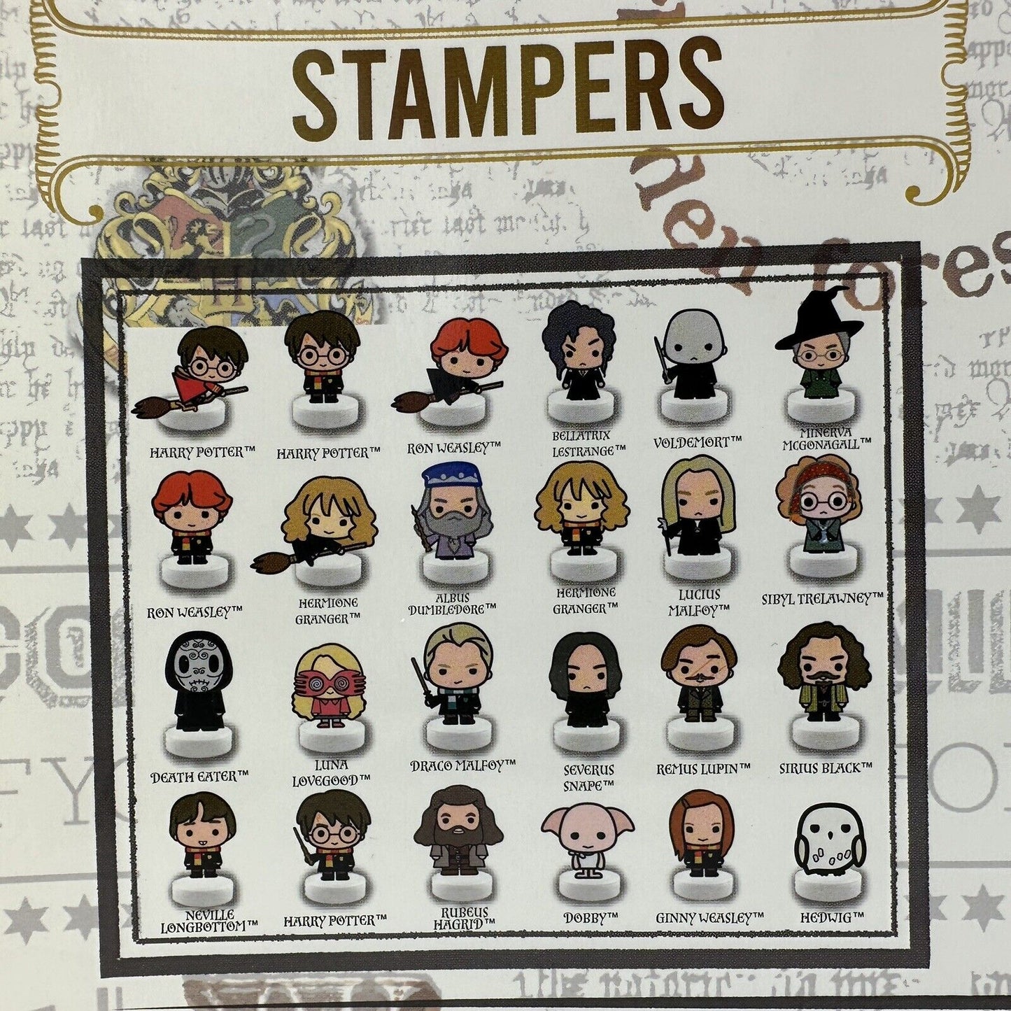 Harry Potter Stampers Deluxe Box 12-pack Self-Ink Stamp Figures Dumbledore Owl