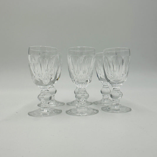 Waterford Crystal Cordial Kathleen Cut Glasses 6 piece Set 3.1” Small Ireland