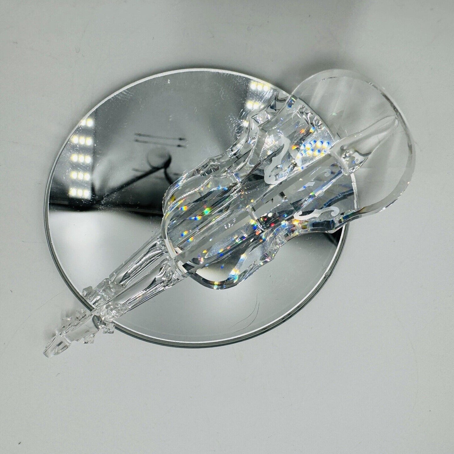 Swarovski Crystal Austria Violin (no Bow) Figurine Clear Iridescent Marked