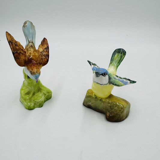 Antique Crown staffordshire porcelain england bird figurines 1930 handpainted