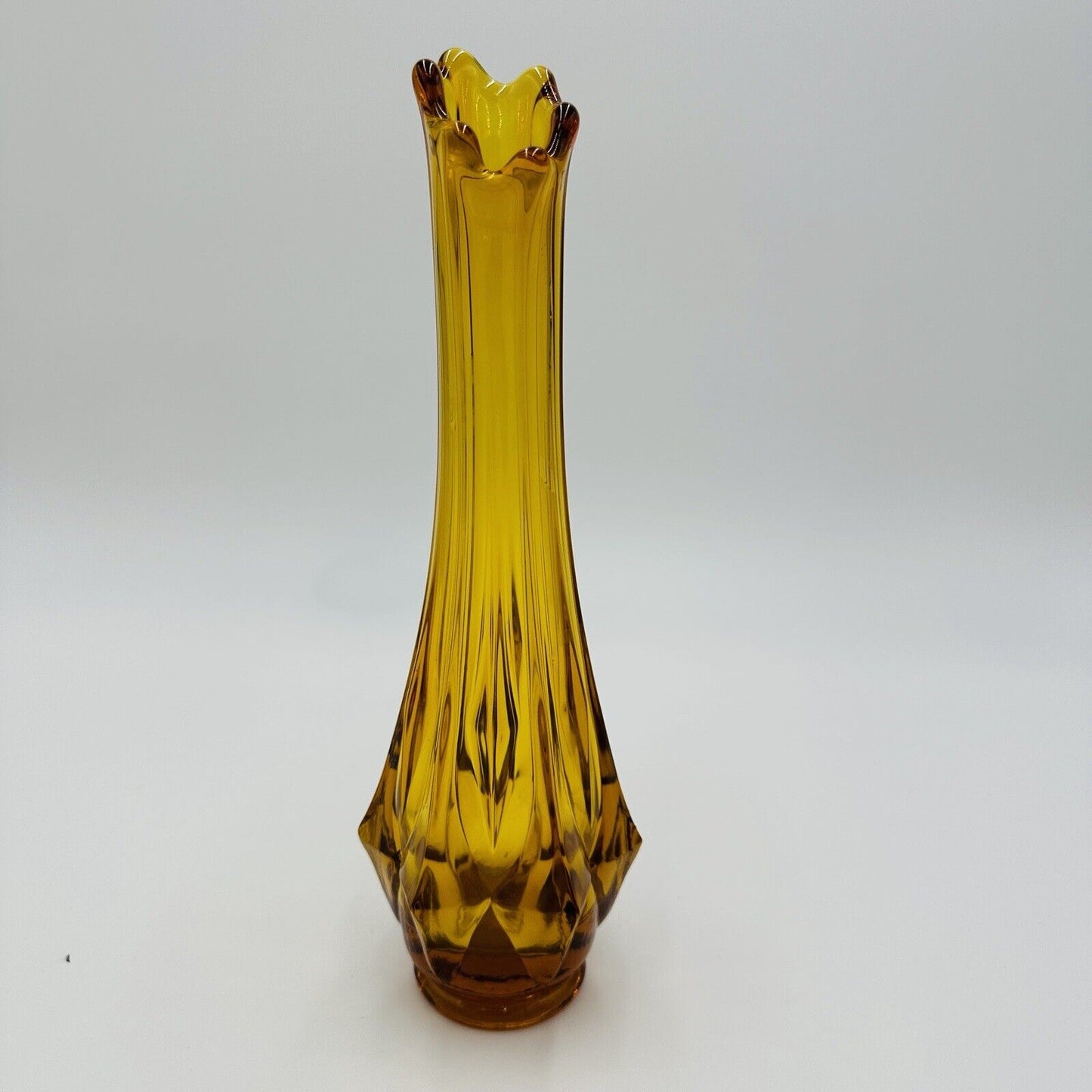 Kanawha Bud Vase Glass Amber Vintage Home Decor