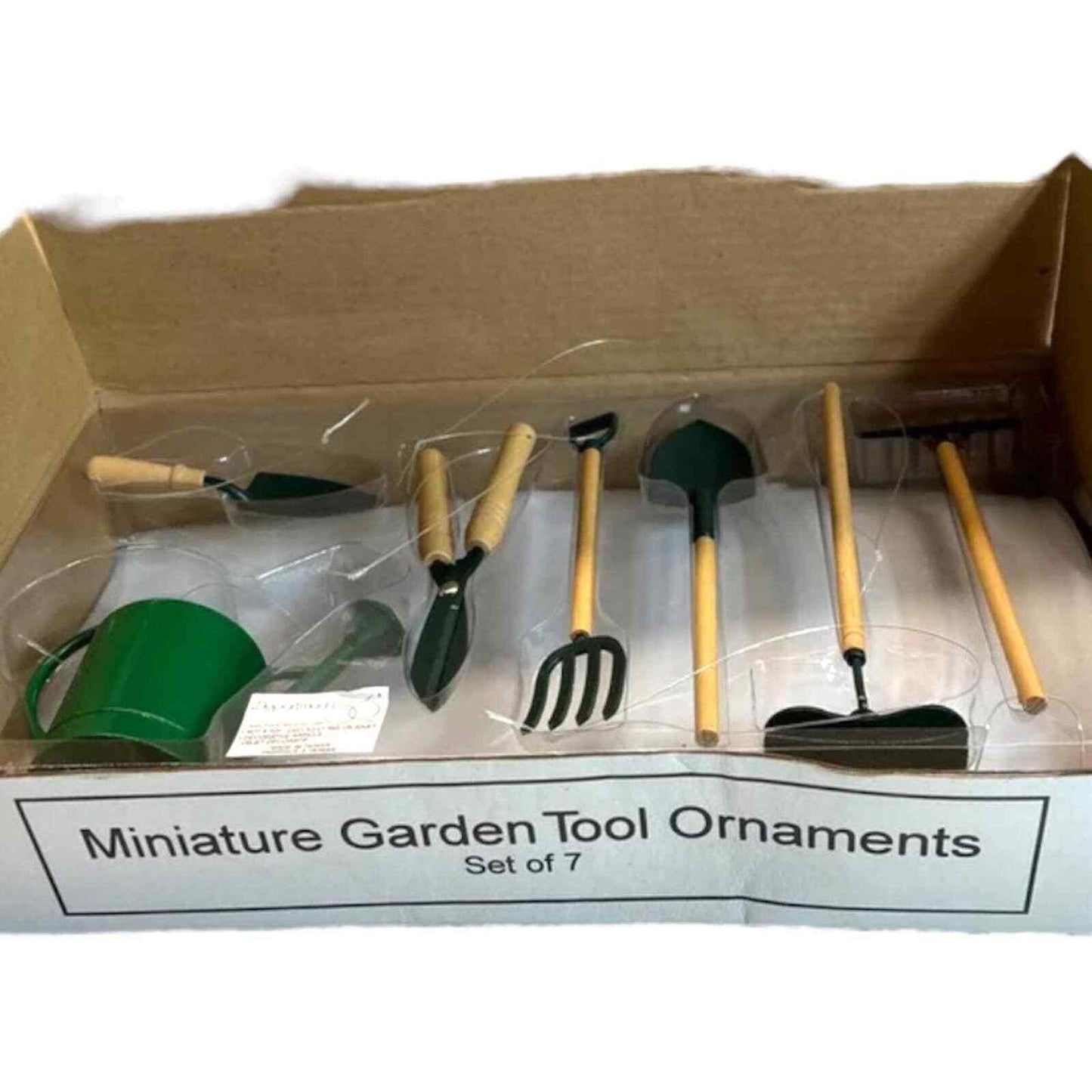 Department 56 Garden Tool Miniature Ornaments Set 7 pieces Shovel Rack Watering