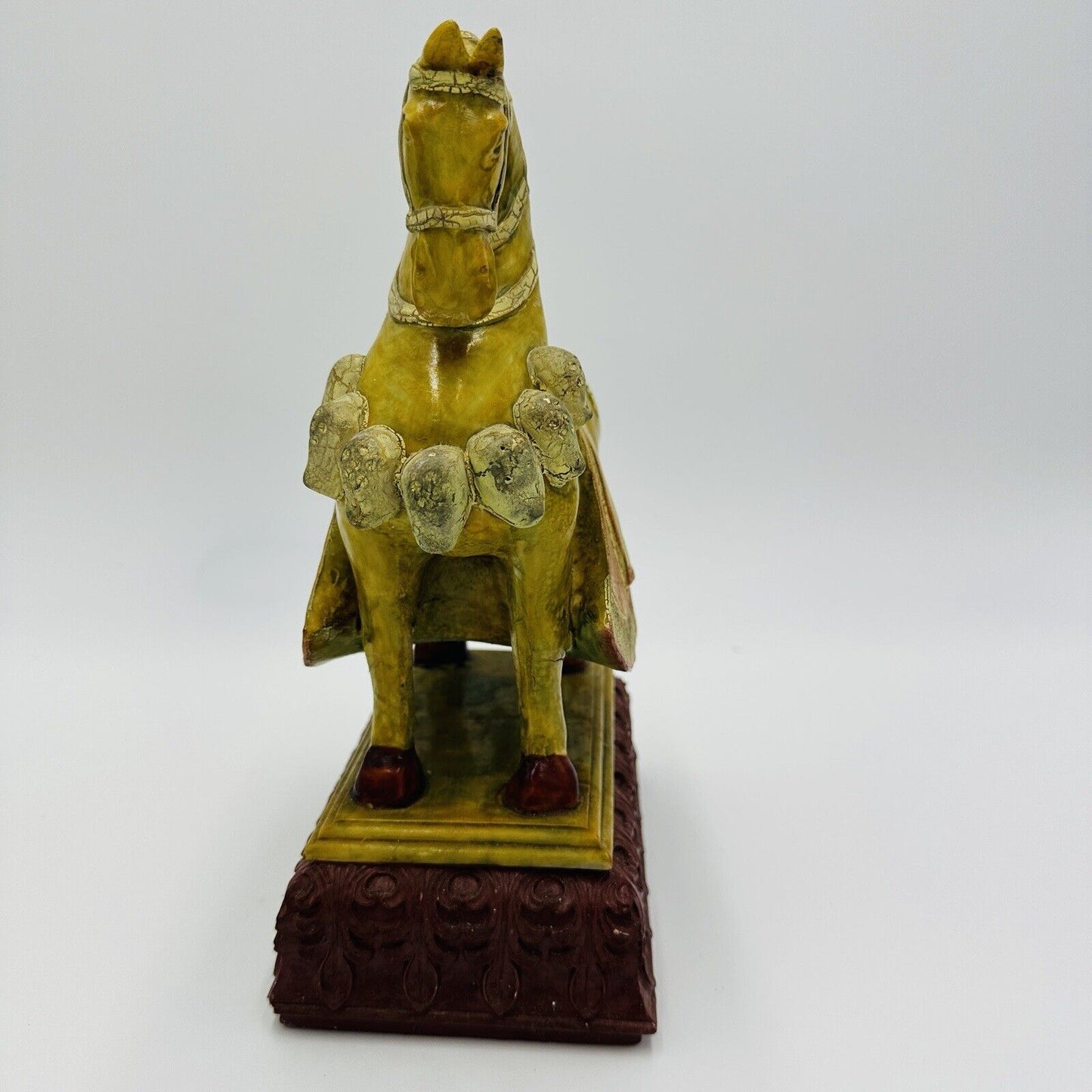 Chinese Horse Statute Tang Dynasty Sancai Style  Tri Color War Vintage