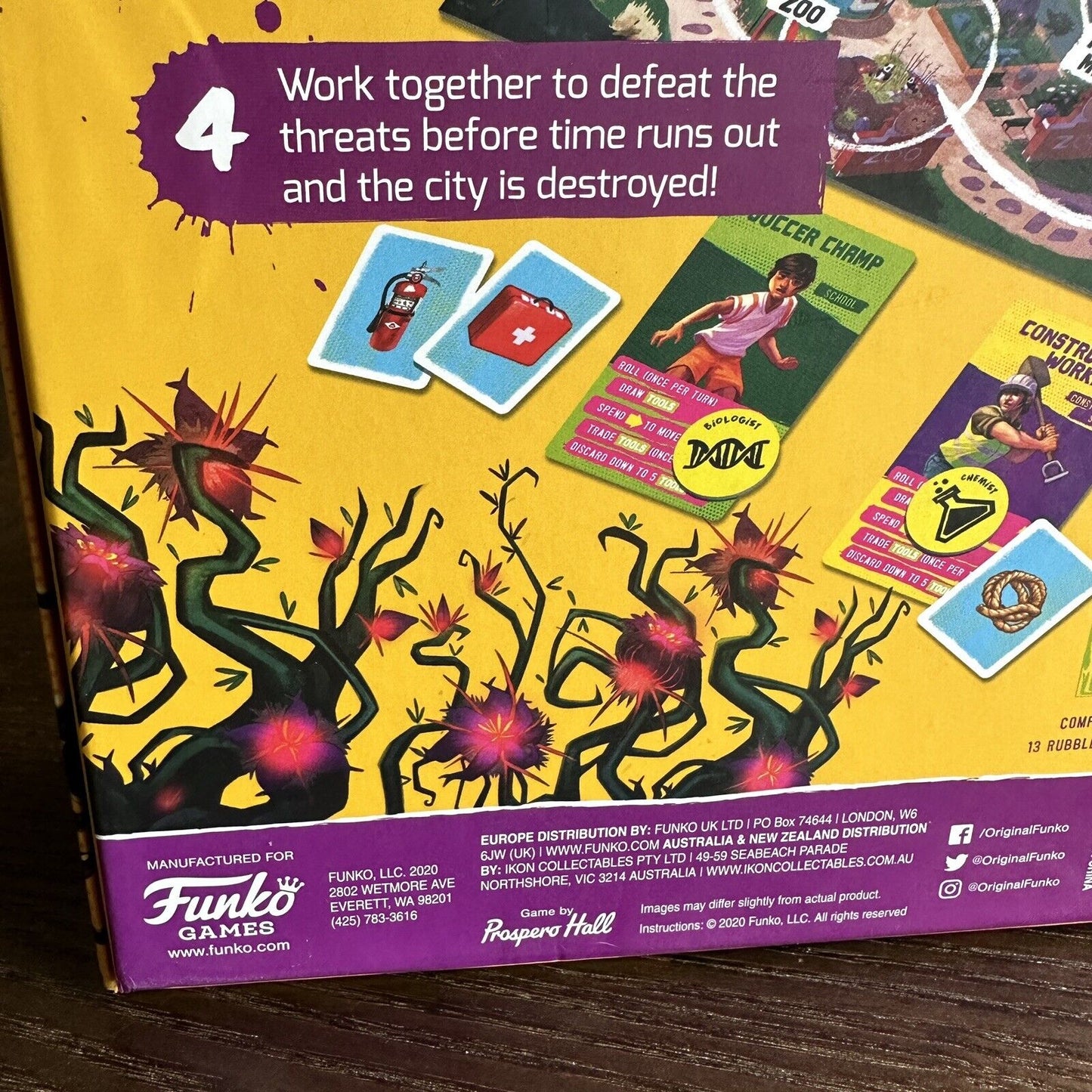Funko Last Defense! Board Game Prospero Hall 2020 Family Cooperative 20 Mins App
