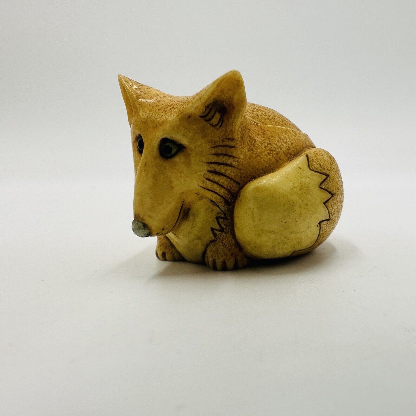 Harmony Kingdom Figurine Trinket Box Pot Bellys 2" Moxie The Fox Marble 2001