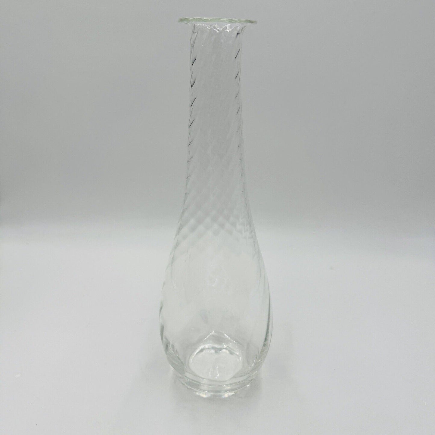 Villeroy & Boch Crystal Glass Swirl Flower Vase Tall 13”