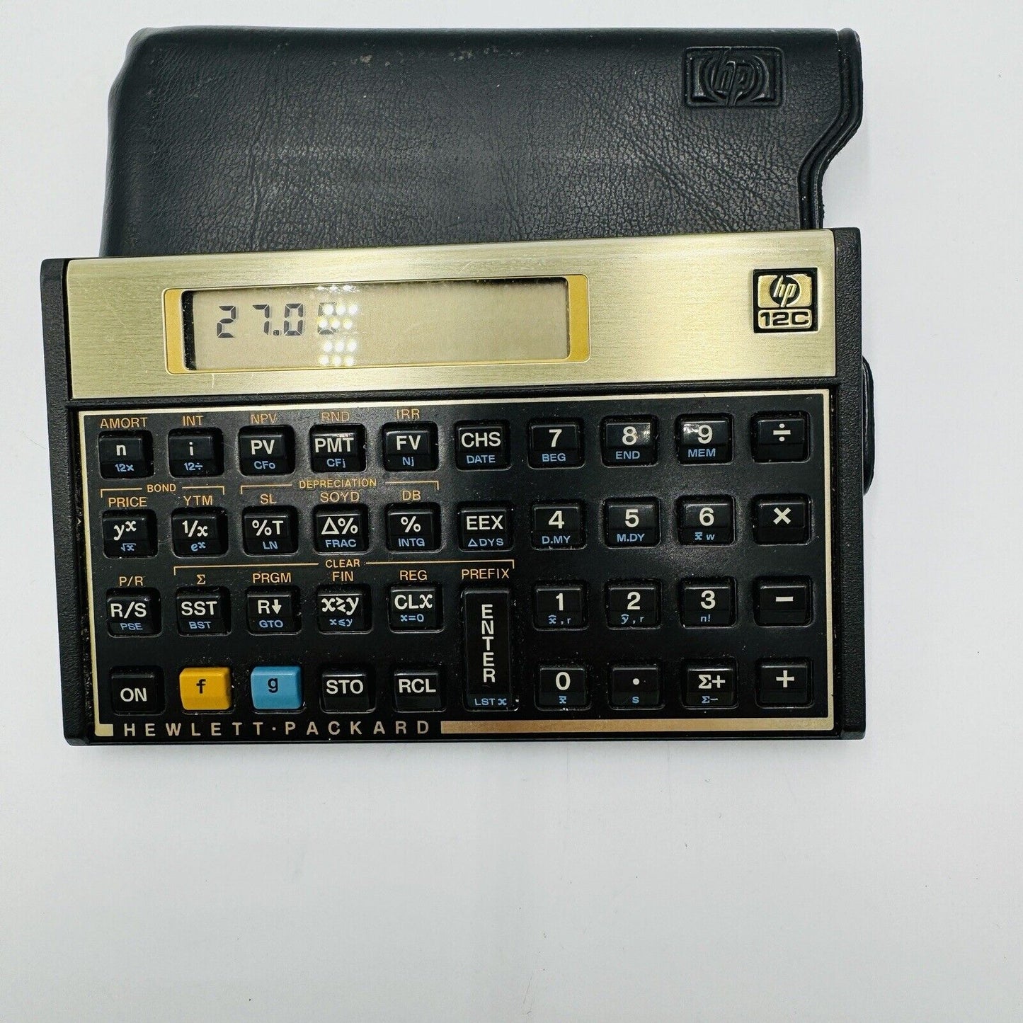HP 12C Financial Calculator Original Case Tested Works Vintage Math Tool
