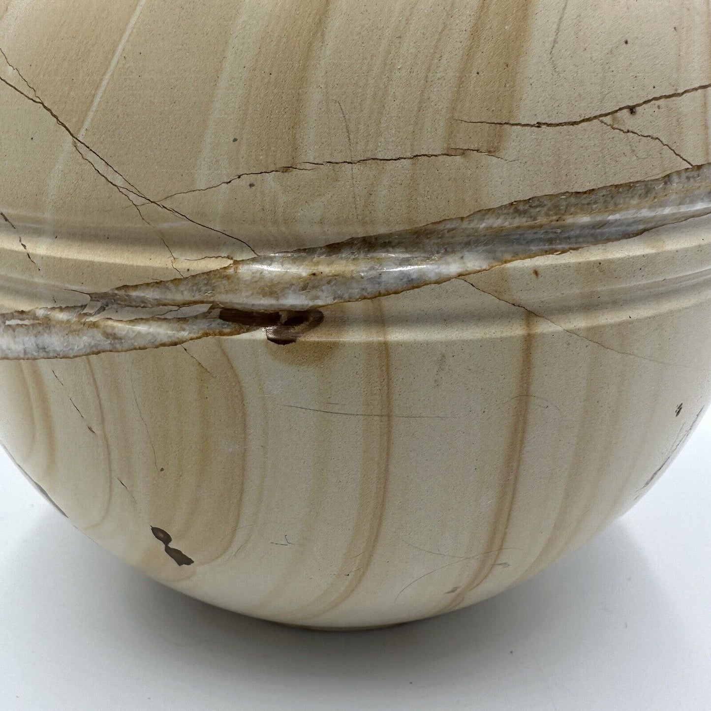 Sedlak Interior Marble Vase Urn USA Crackled Design Stone Heavy Home Decor
