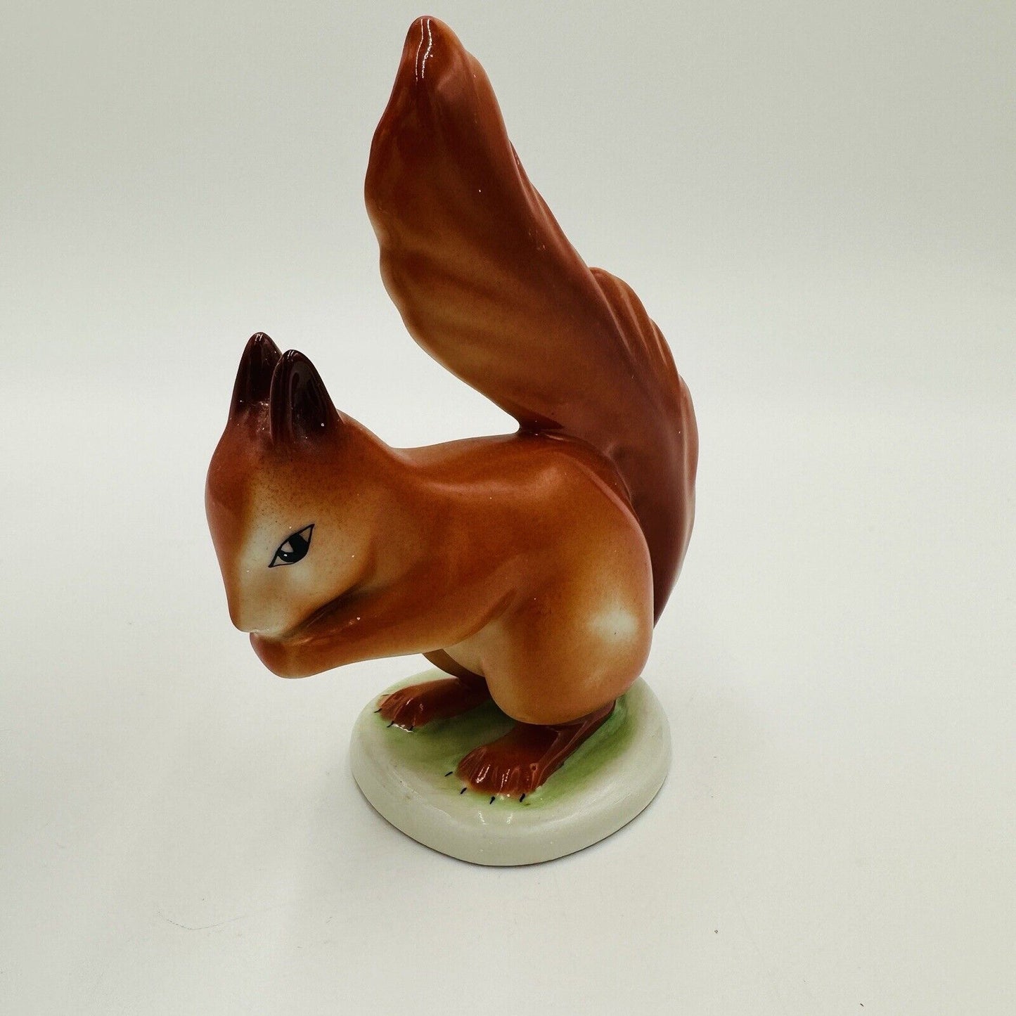 Hollohaza Hungarian Red Squirrel Porcelain Figurine Vintage Home Animal Decor