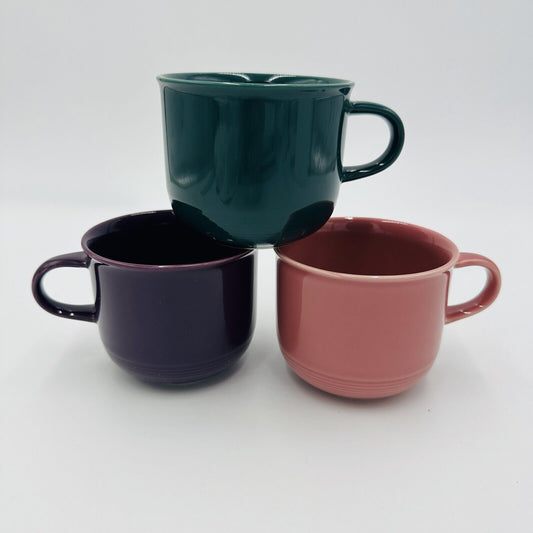 Nancy Calhoun Multicolor Purple 2 3/4" Coffee Tea Cups Set Japan Vintage Mugs