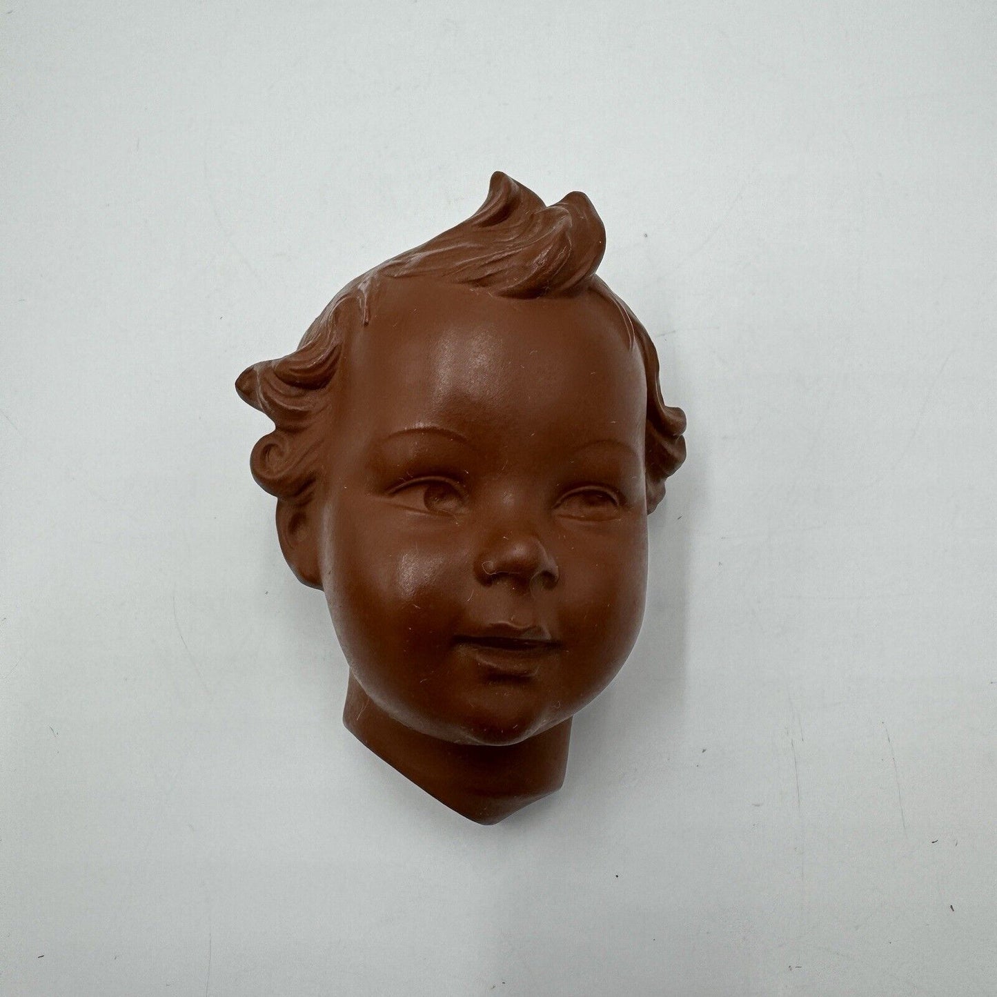 Rare GOEBEL Terracota 1957 Figure Fx 206/A Baby Face Wall Decor 4” Germany