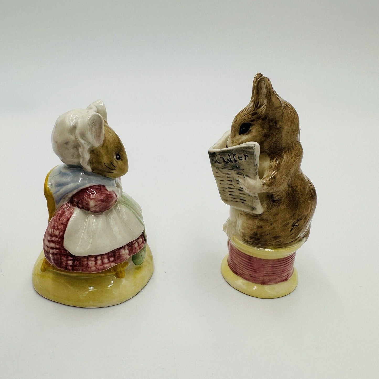 Royal Albert The Old Woman Who Lived In A Shoe & tailor of gloucester figurines