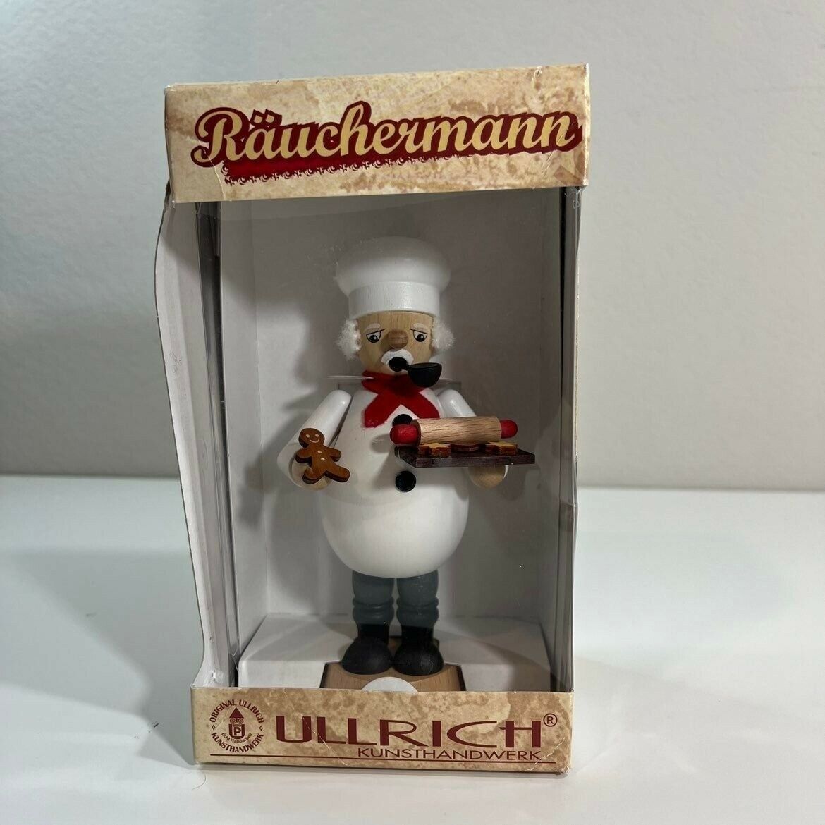 Chef Baker Seasonal Figurine Schult German Räuchermann Ullrich Home Decor