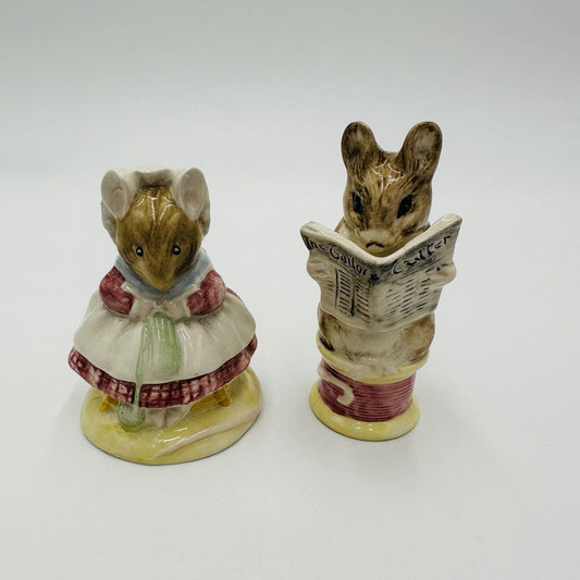 Royal Albert The Old Woman Who Lived In A Shoe & tailor of gloucester figurines