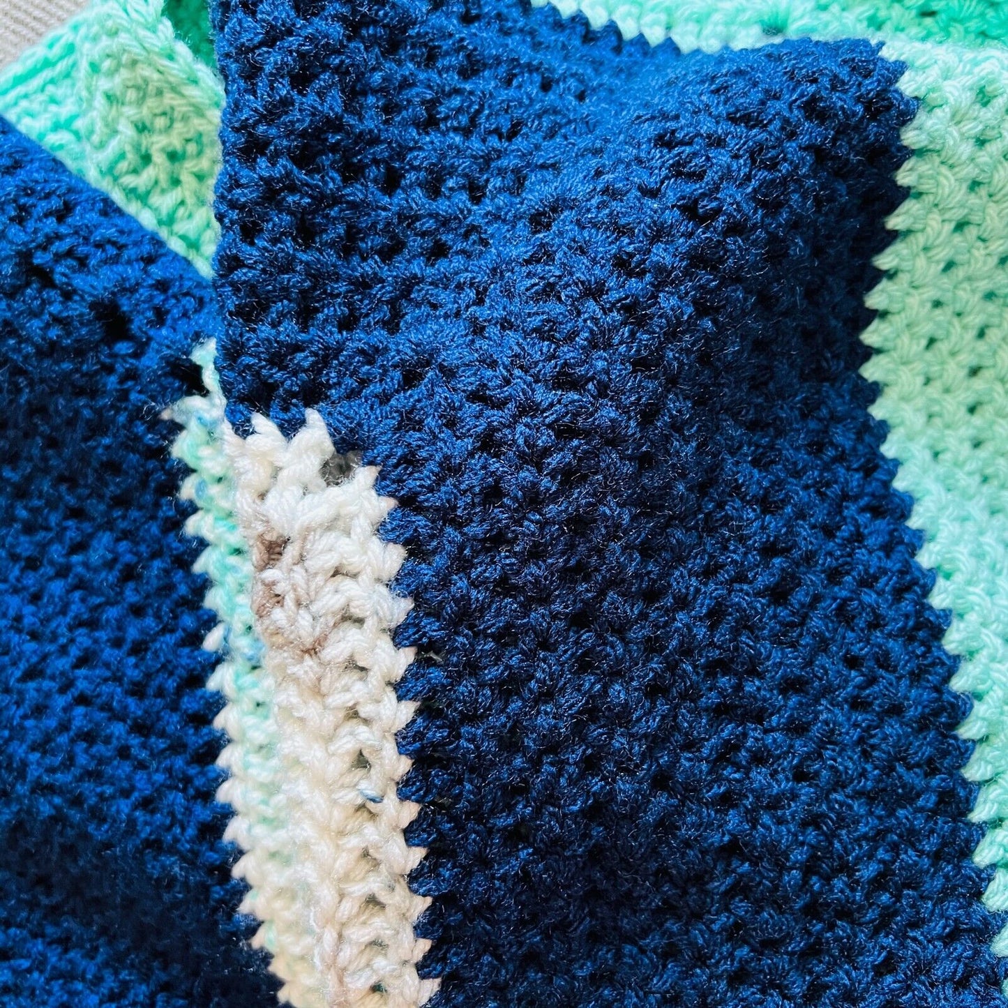 Handmade Crochet Throw Blanket Granny Blanket Style 32" for you by Shirleen