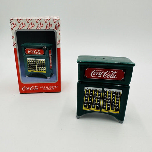 vintage Coca-Cola Vending Machine Salt & Pepper Shakers ceramic