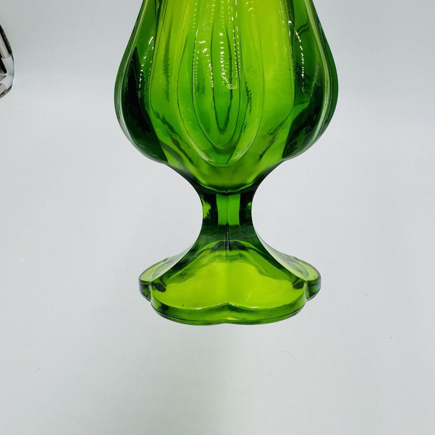 MCM L E Smith Swung Green 6 Petal Vase 15”