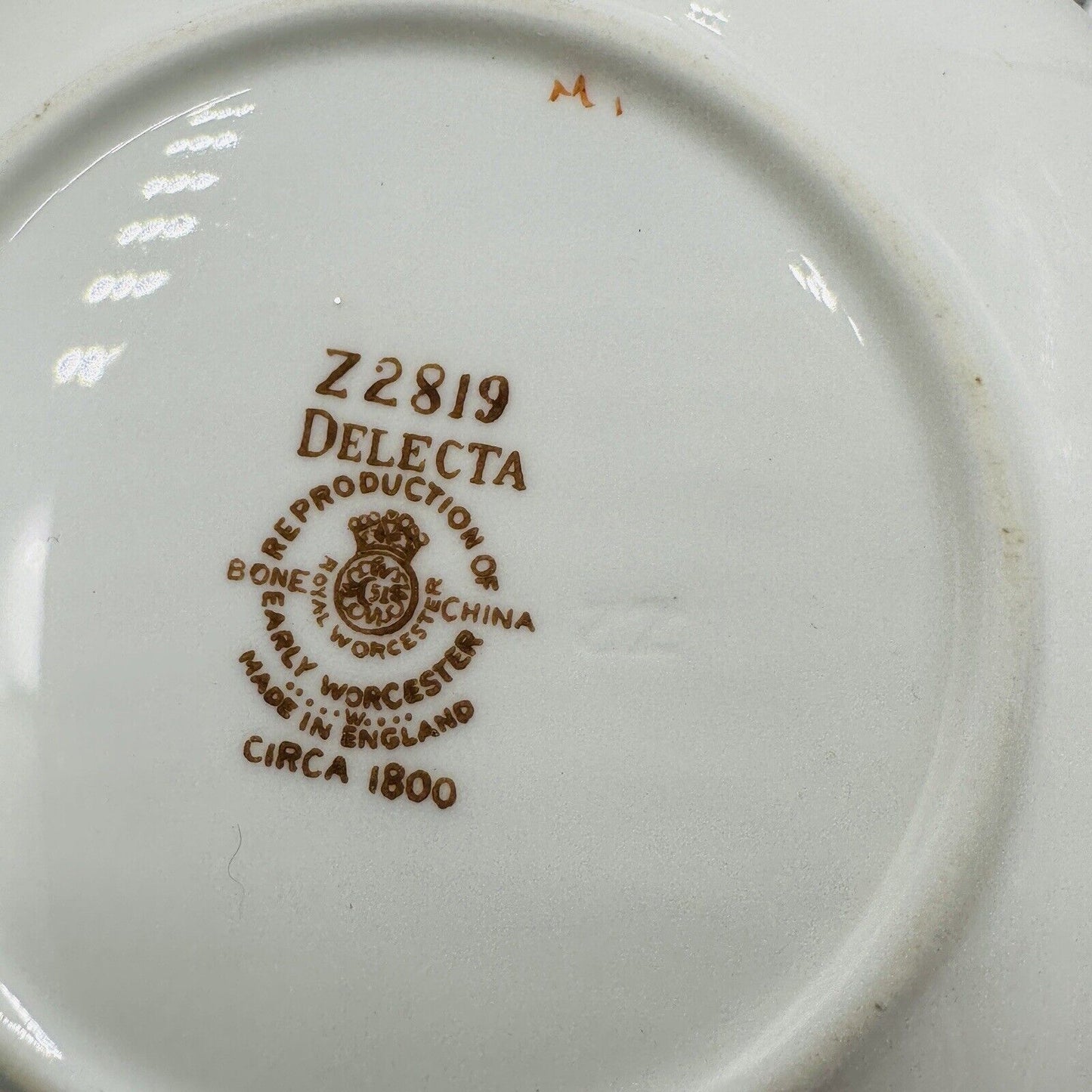 Royal Early Worcester Porcelain Delecta Z2819 Set Circa 1800 Saucer Lot 6 Piece