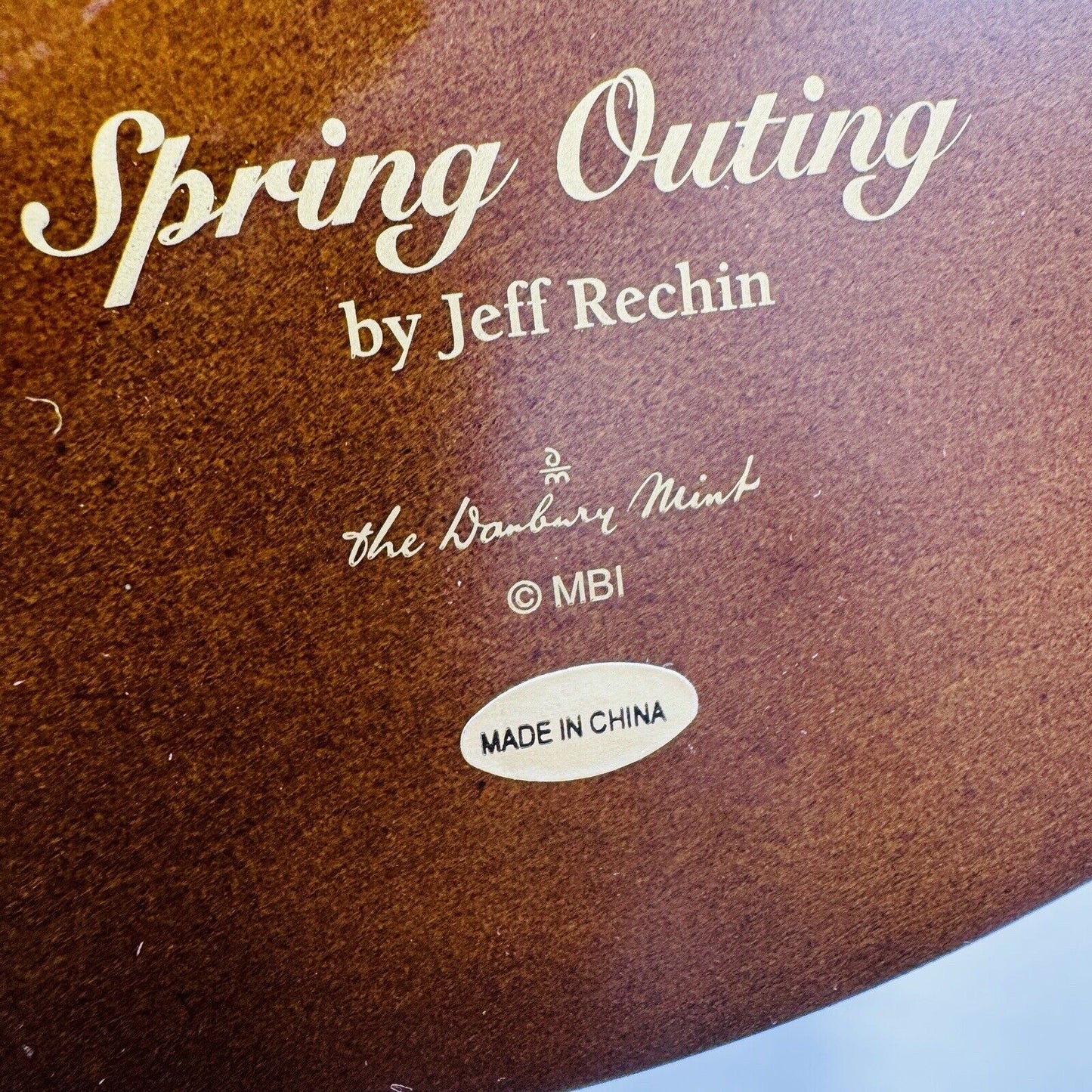 The Danbury mint spring outing by Jeff Rechin cardinals figurine Made